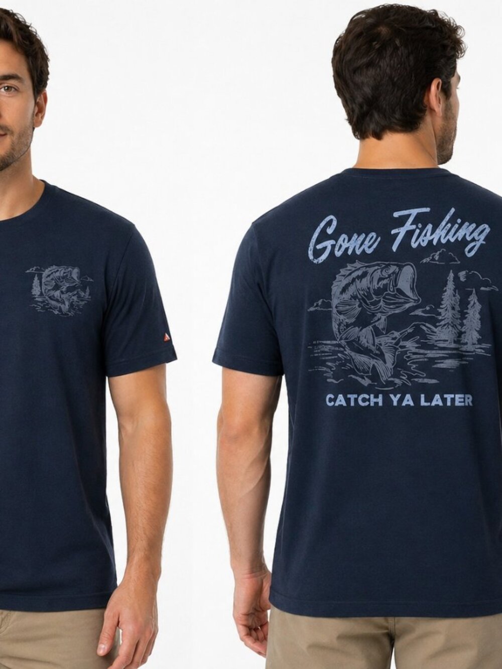 Ocean Coast Short Sleeve Fish Graphic T-Shirt